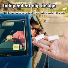 Windscreen Cardholder & Fastag Stand – Transparent Self-Adhesive Ticket Clip for Car Windshield | Parking Permit & Pass Holder (2 Pc Set)