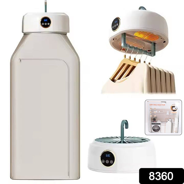 Mini Portable Clothes Dryer – Low-Noise Folding Dryer with Timer, UV Sterilisation & Hook (1 Set)
