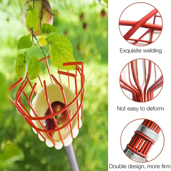 Fruit Picker with Basket – Telescopic Pole Tool for Harvesting Fruits (Pack of 1)