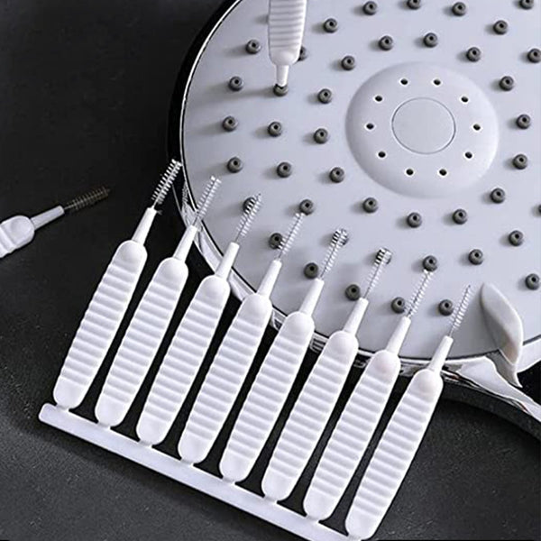 10-Piece Crevice Cleaning Brush Set – Anti-Clog Shower & Nozzle Cleaner