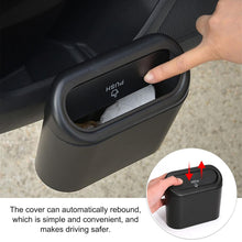 Plastic Mini Car Trash Can with Lid | Waterproof, Leak-Proof Hanging Garbage Bin for Car, Home & Office (1 Pc with Brown Box)