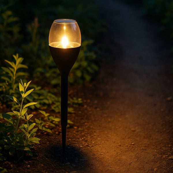Solar-Powered LED Pathway Garden Light – Dusk-to-Dawn Outdoor Lamp with Ground Stake (1 Pc)