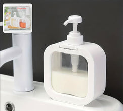 Snap Sink Dispenser Set – Clear Refillable Pump Bottles for Soap, Shampoo, Lotion, and Detergents | Multipurpose Liquid Dispenser for Kitchen & Bathroom (1 Set)