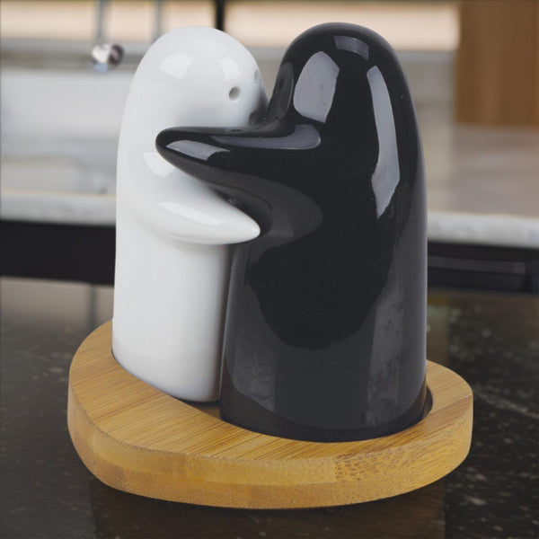 Ceramic Salt and Pepper Shakers – Hug Design Couple Set (2 Pcs) | Cute Novelty Spice Dispensers for Dining Table, Kitchen, or Gifting