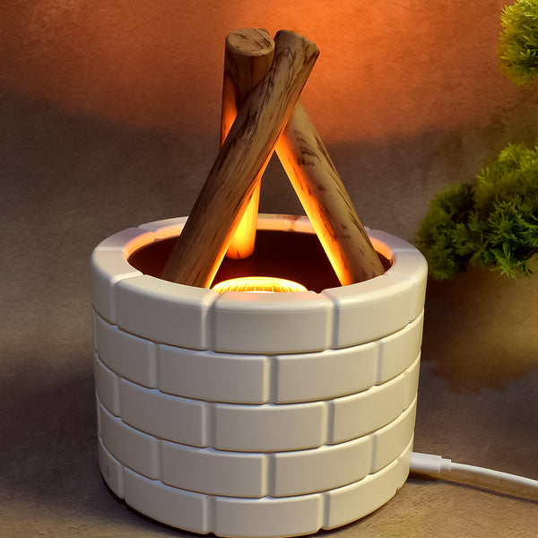 Flame Diffuser & Humidifier – Bonfire-Inspired Essential Oil Diffuser (250ml)