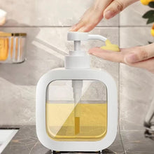 Snap Sink Dispenser Set – Clear Refillable Pump Bottles for Soap, Shampoo, Lotion, and Detergents | Multipurpose Liquid Dispenser for Kitchen & Bathroom (1 Set)