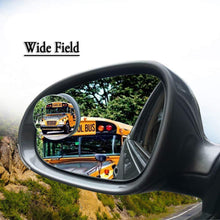 Frameless Blind Spot Round Wide-Angle Adjustable Convex Rear View Mirror (2 Pc Set)