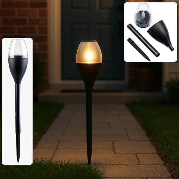Solar-Powered LED Pathway Garden Light – Dusk-to-Dawn Outdoor Lamp with Ground Stake (1 Pc)