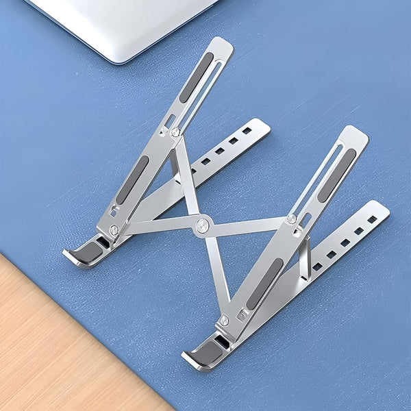 Home Foldable Height Adjustable Laptop Stand – Ergonomic Design with Overheating Protection (1 Pc)