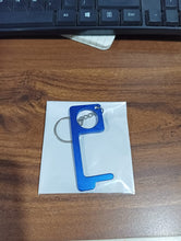 Metal Safe Touch Keychain Tool – No-Contact Door Opener & Utility Hook (Key Shape Design)