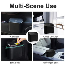 Plastic Mini Car Trash Can with Lid | Waterproof, Leak-Proof Hanging Garbage Bin for Car, Home & Office (1 Pc with Brown Box)