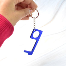Metal Safe Touch Keychain Tool – No-Contact Door Opener & Utility Hook (Key Shape Design)