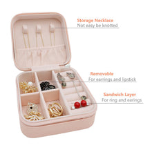 Mini Travel Jewellery Box – PU Leather Organizer for Rings, Earrings & Necklaces