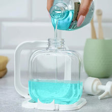 Snap Sink Dispenser Set – Clear Refillable Pump Bottles for Soap, Shampoo, Lotion, and Detergents | Multipurpose Liquid Dispenser for Kitchen & Bathroom (1 Set)