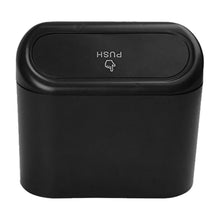 Plastic Mini Car Trash Can with Lid | Waterproof, Leak-Proof Hanging Garbage Bin for Car, Home & Office (1 Pc with Brown Box)